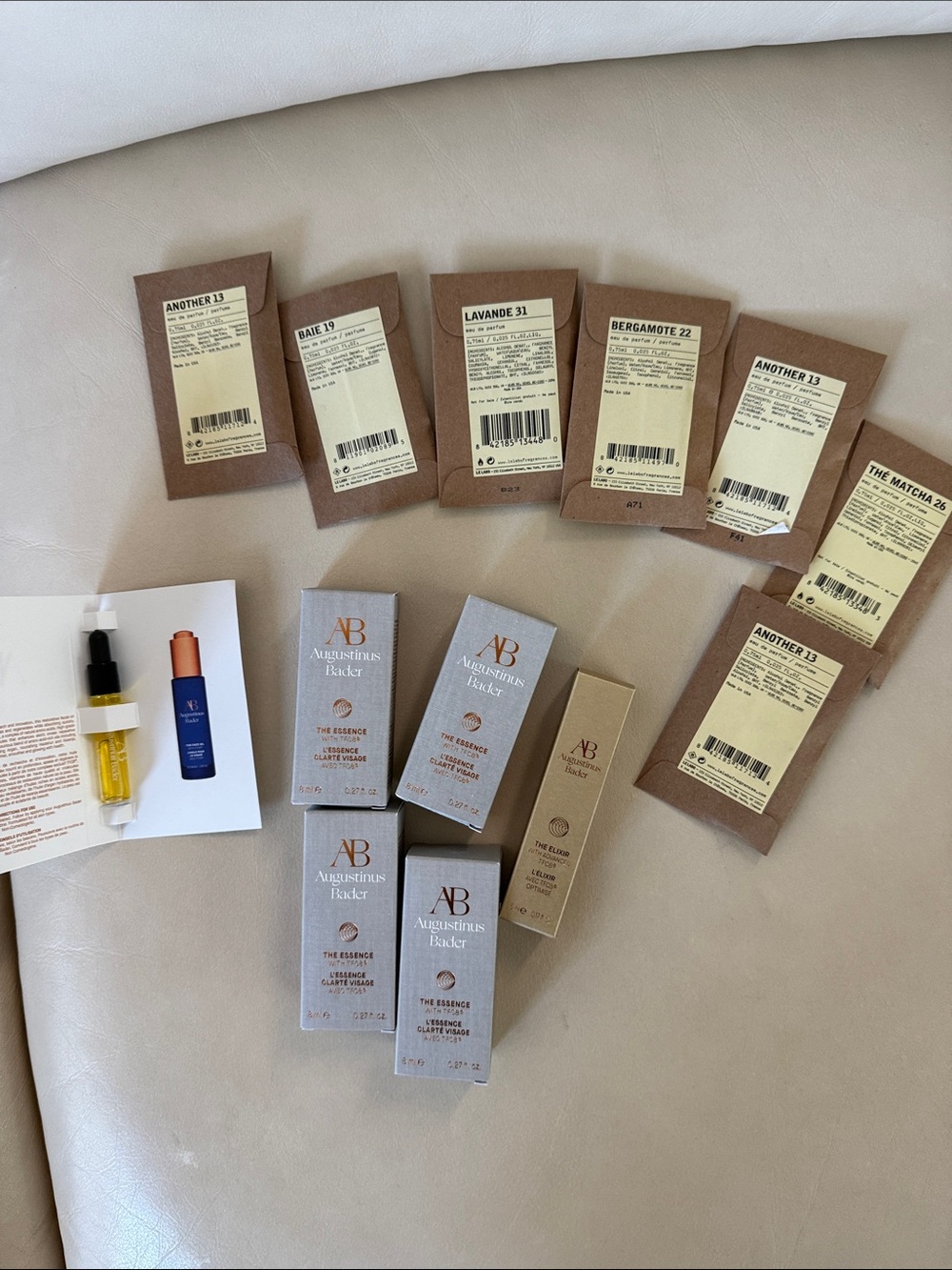31-piece Augustinus Bader Le Labo Cartier luxury skincare fragrance makeup set